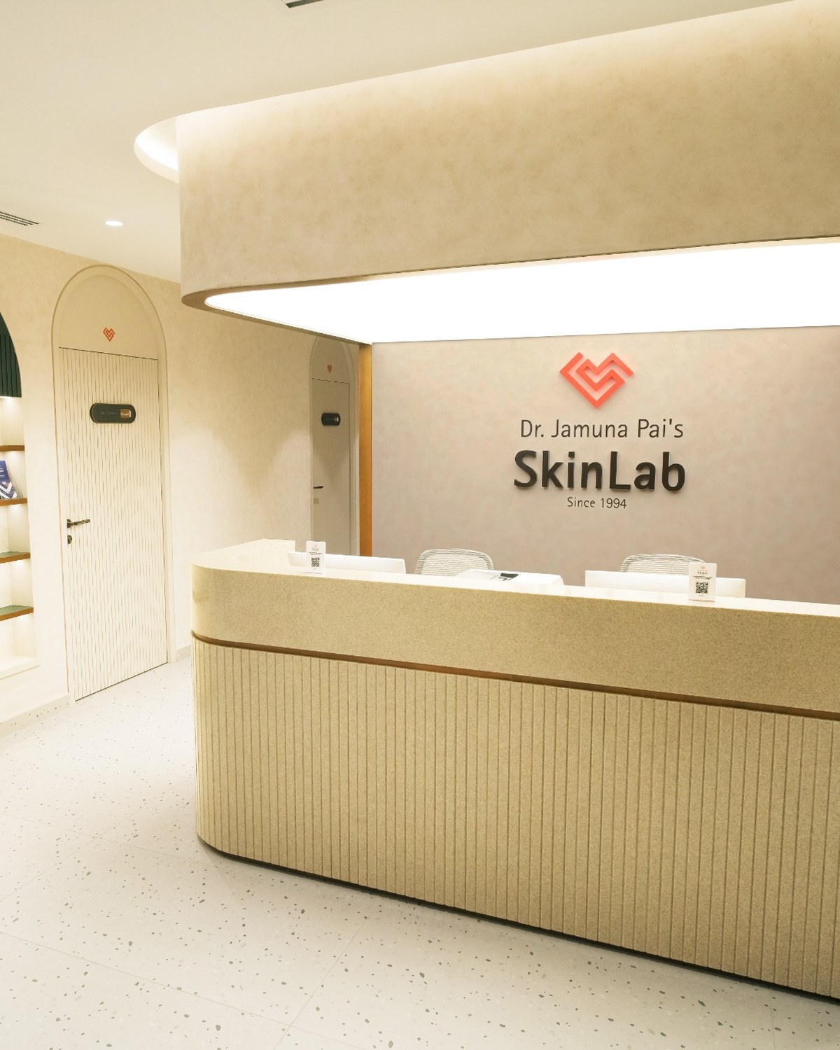 Reception area at SkinLab Clinic UAE